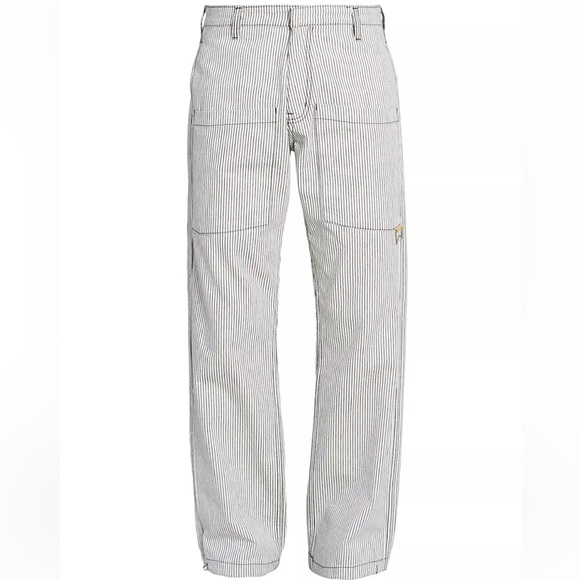 Rhude Other - Rhude Pinstriped Front Pocket Pants White Black Men’s 2XL